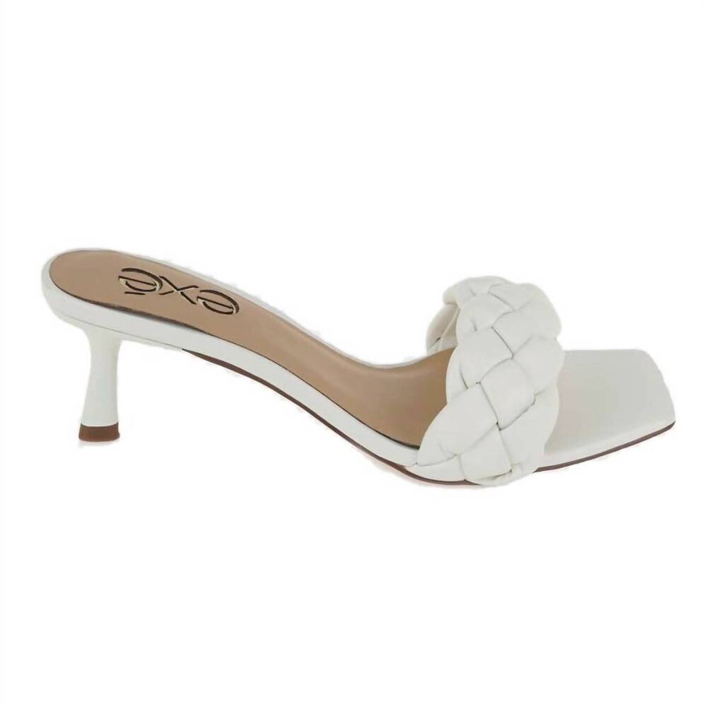 NEW EXE women's betta low heel sandal in white